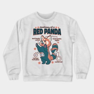 Anatomy Of A Red Panda Crewneck Sweatshirt